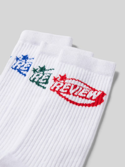 REVIEW Socken mit Label-Detail im 3er-Pack Weiss 2