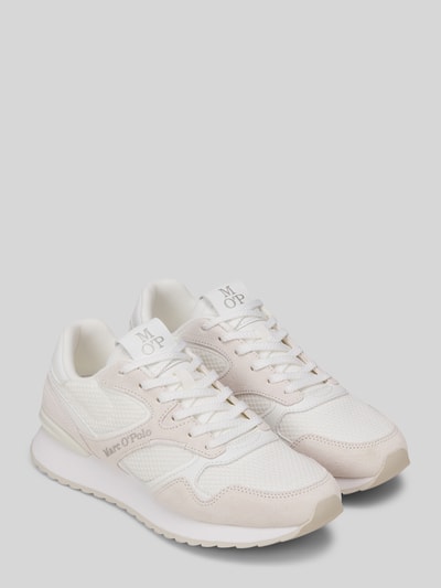 Marc O'Polo Sneakersy o niskim kroju ze skóry i recyklingowanego poliestru model 'MAXIMA' Złamany biały 1