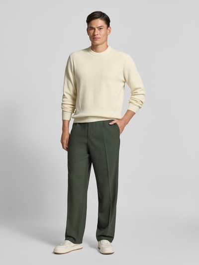 JAKE*S STUDIO MEN Regular Fit Longsleeve mit Rundhalsausschnitt Ecru 1