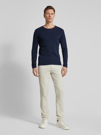 Tom Tailor Denim Regular Fit Strickpullover aus Baumwolle Dunkelblau 1