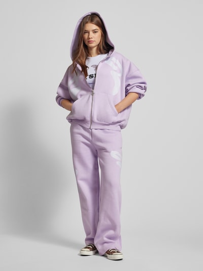 FELICIOUS Oversized sweatpants met labelprint Lila - 1