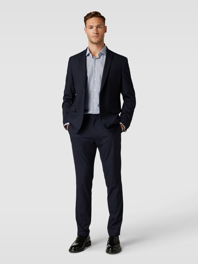 Christian Berg Men Regular Fit Business-Hemd mit Allover-Muster Hellblau 1
