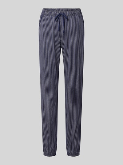Produktfoto, Regular Fit Pyjama-Hose mit Baumwoll-Viskose-Mix von s.Oliver RED LABEL im Streifenmuster, lockerer Schnitt, elastischer Bund