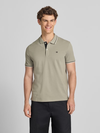 Champion Slim Fit Poloshirt mit Label-Stitching Hellgrau 4