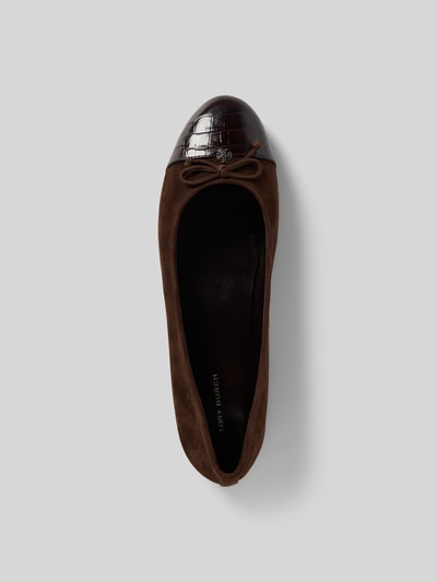 Tory Burch Ballerinas aus echtem Leder Dunkelbraun 4