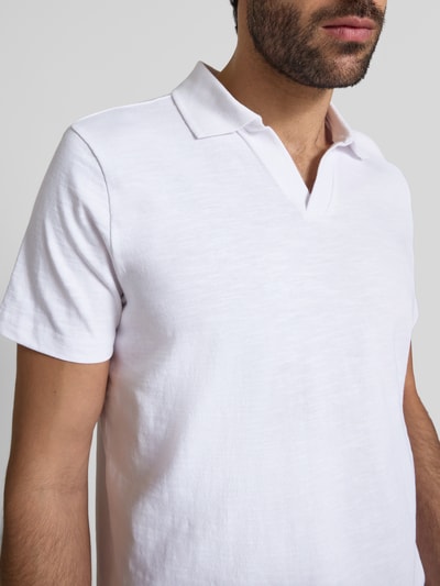 MCNEAL Poloshirt mit V-Ausschnitt Weiss 3
