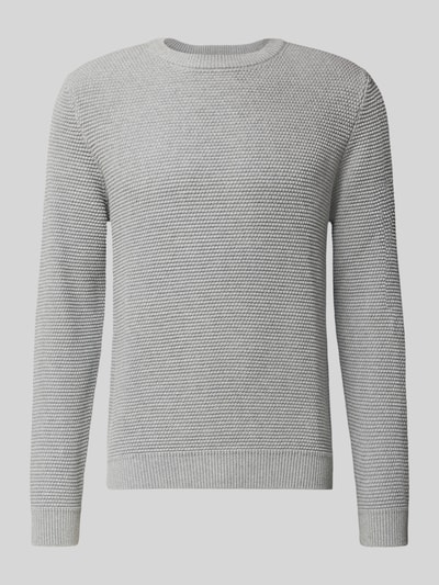 REVIEW Gebreide pullover met structuurmotief Lichtgrijs gemêleerd - 2