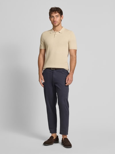 Drykorn Slim fit poloshirt met structuurmotief, model 'TRITON' Beige - 1