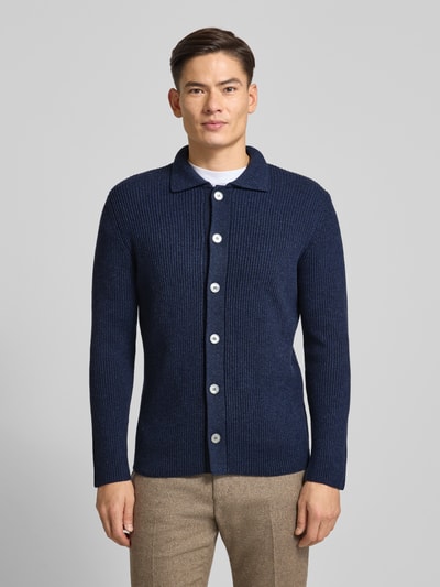 GRAN SASSO Strickjacke aus Schurwoll-Mix mit Kaschmir-Anteil Marine 4