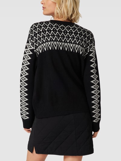 Christian Berg Woman Gebreide pullover met zigzagmotief Zwart - 5