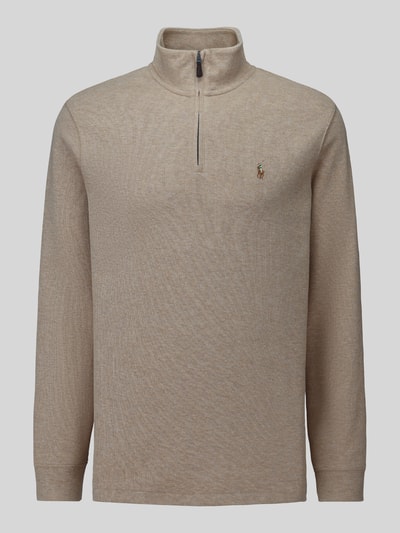 Polo Ralph Lauren Sweatshirt mit Troyerkragen Beige 2