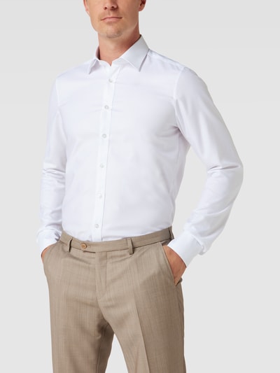 OLYMP Level Five Koszula biznesowa z fakturowanym wzorem model ‘New York’ Biały 4