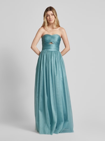 TROYDEN COLLECTION Abendkleid mit rückseitigem Reißverschluss Rauchblau 4