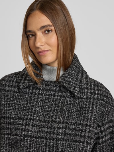 ICONS Cinzia Rocca Mantel mit Woll-Anteil und Reverskragen Black 3