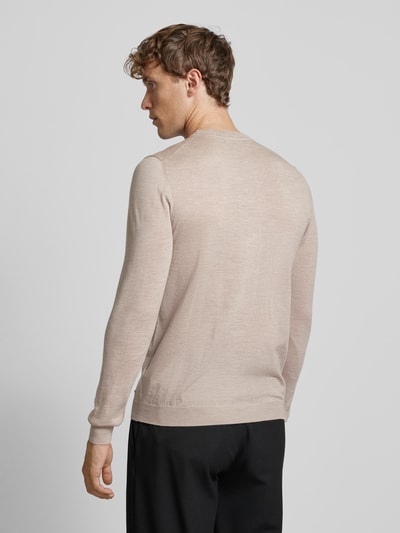 Roy Robson Strickpullover mit Rundhalsausschnitt Beige 5