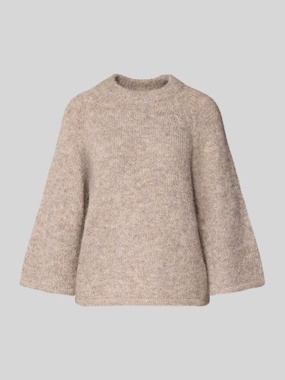 FREE/QUENT Gebreide pullover met ribboorden Zand - 2