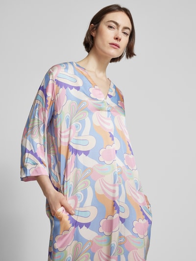 Frieda & Freddies Knielange jurk met all-over print Lichtblauw - 3