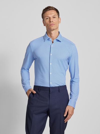 HUGO Slim fit zakelijk overhemd met kentkraag, model 'Kenno' Blauw - 4