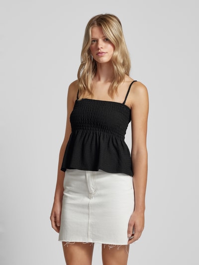 Gina Tricot Top met bandjes en smokdetails Zwart - 4