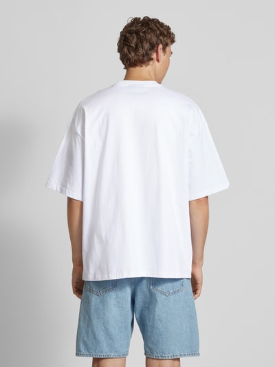 Pegador Oversized T-Shirt mit Label-Print Modell 'BREEN' Weiss 5