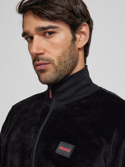 HUGO Sweatjacke mit Label-Patch Black 3