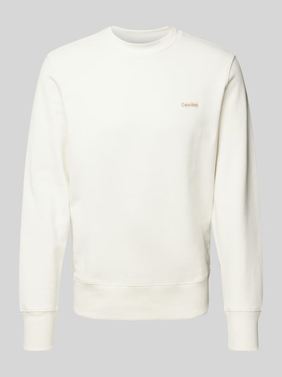 Calvin Klein Jeans Sweatshirt met labelpatch Offwhite - 2