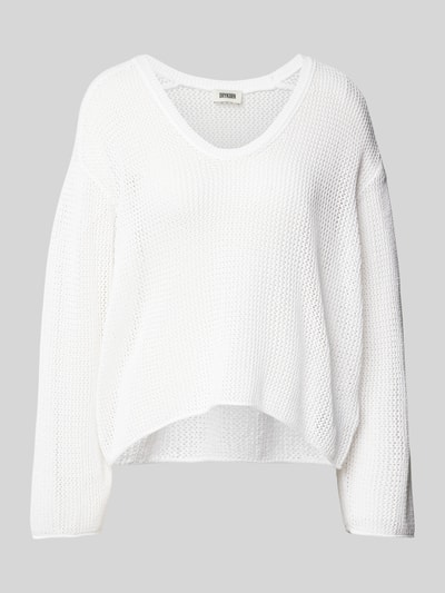 DRYKORN Strickpullover mit überschnittenen Schultern Modell 'MAIJA' Weiss 2
