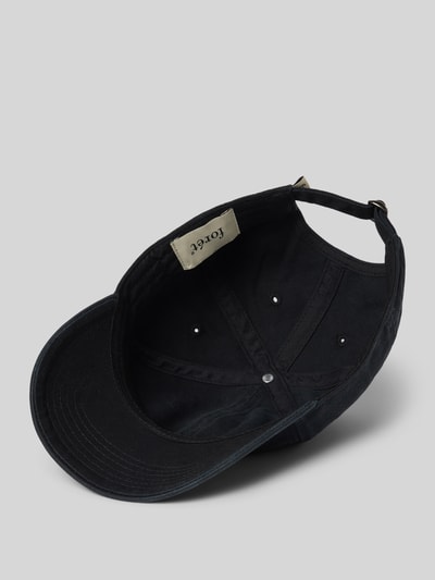 Forét Baseballpet met labelstitching Zwart - 2