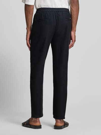 Scotch & Soda Jogpants aus Baumwoll-Leinen-Mix mit elastischem Bund Black 5