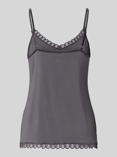 Mey Relaxed fit top van viscosemix, model 'Poetry' Donkergrijs - 3