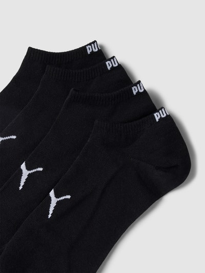 Puma Sneakersocken mit Label-Print im 4er-Pack Black 2