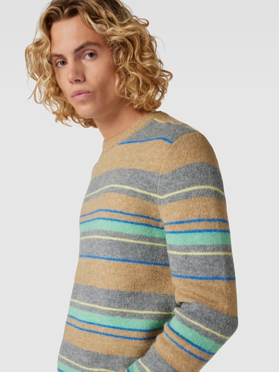 Scotch & Soda Strickpullover mit Streifenmuster Camel 3