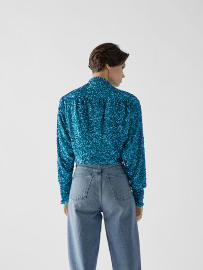 ROTATE BIRGER CHRISTENSEN Bolero mit Paillettenbesatz Türkis 5