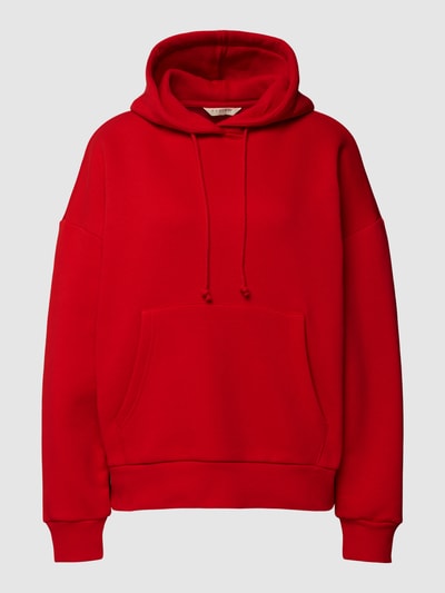 Review Hoodie mit überschnittenen Schultern Rot 2