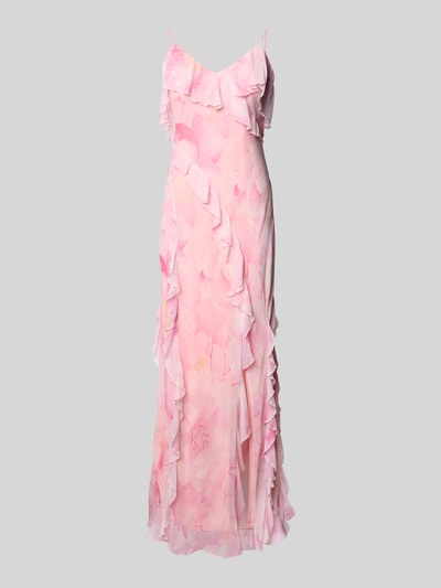 Jake*s Cocktail Abendkleid mit Volants Hellrosa Melange 2