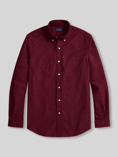 Polo Ralph Lauren Custom Fit Freizeithemd aus reiner Baumwolle Bordeaux 2