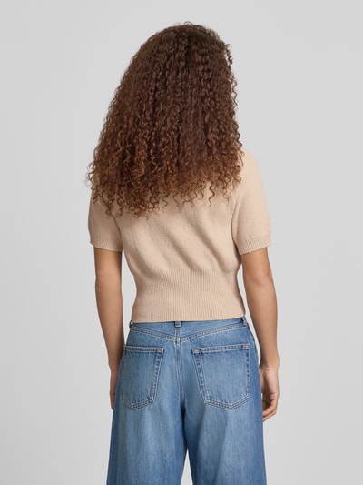 Topshop Cardigan mit 1/2-Arm und Polokragen Modell 'KYLIE' Offwhite 5