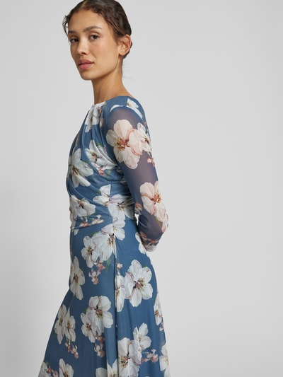 Swing Cocktailkleid mit Raffungen Bleu 3