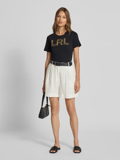 Lauren Ralph Lauren T-Shirt mit Stitching und Rundhalsausschnitt Modell 'KATLIN' Black 1