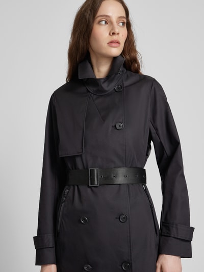 khujo Trenchcoat met tailleriem, model 'SARINA' Zwart - 3