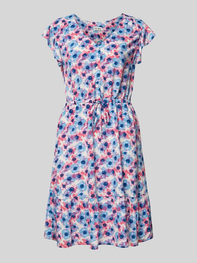 ICHI Mini-jurk met all-over print, model 'VERA' Lichtblauw - 2