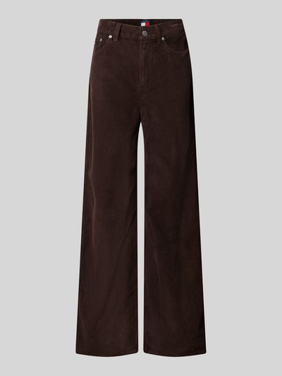 Tommy Jeans Wide Leg Cordhose aus reiner Baumwolle Dunkelbraun 2