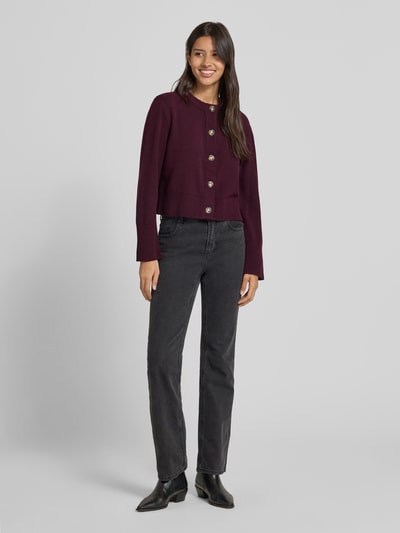 comma Vest met ronde hals Bordeaux - 1