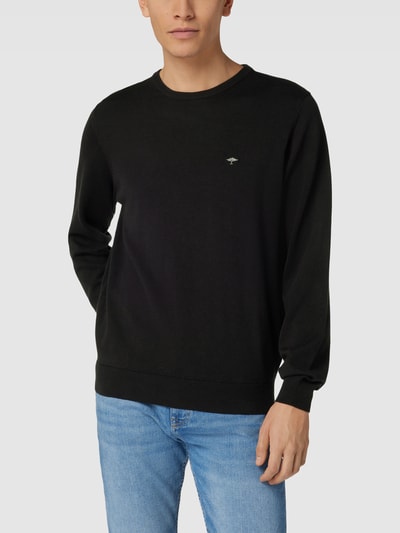 Fynch-Hatton Strickpullover mit Rundhalsausschnitt Black 4