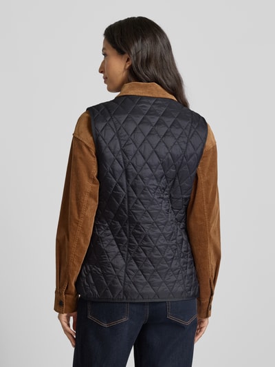 Barbour Shaped Fit Steppweste mit Label Stitching Modell 'BETTY' Marine 5