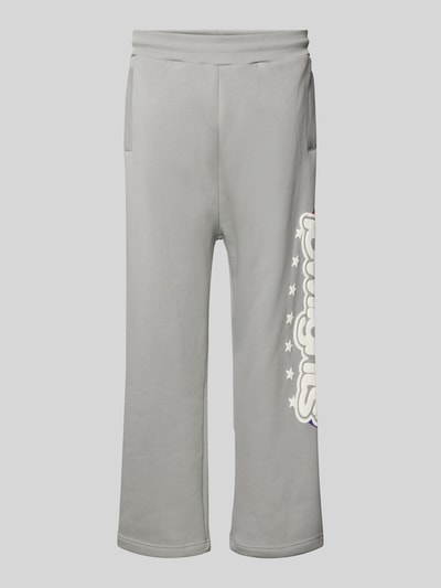 Low Lights Studios Straight Leg Sweatpants mit Label-Print Modell 'Three Ring' Hellgrau 2