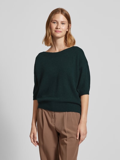 OPUS Gebreide pullover met 1/2-mouwen, model 'Pusity' Donkergroen - 4