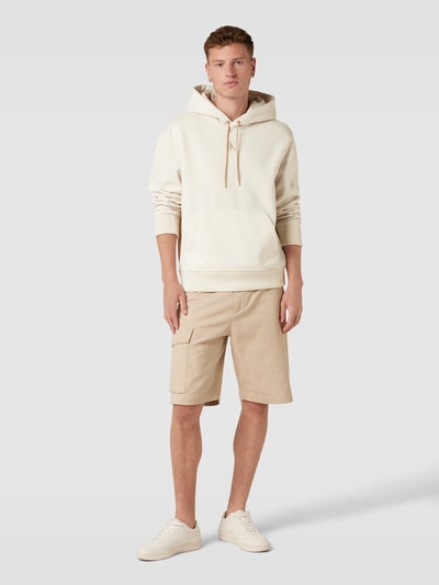 Calvin Klein Jeans Hoodie mit Label-Print Beige 1