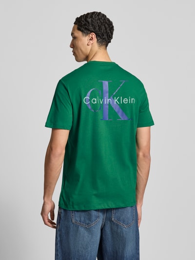 Calvin Klein Jeans Regular Fit T-Shirt mit Logo-Print Dunkelgruen 5