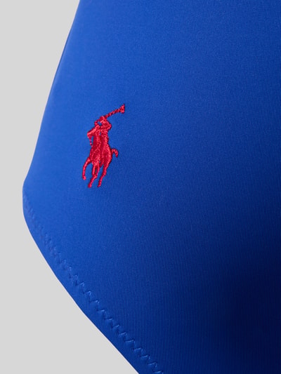 Produktfoto, kostium kąpielowy z wyhaftowanym logo od Polo Ralph Lauren, efekt: jednolity kolor, wyrazista faktura materiału